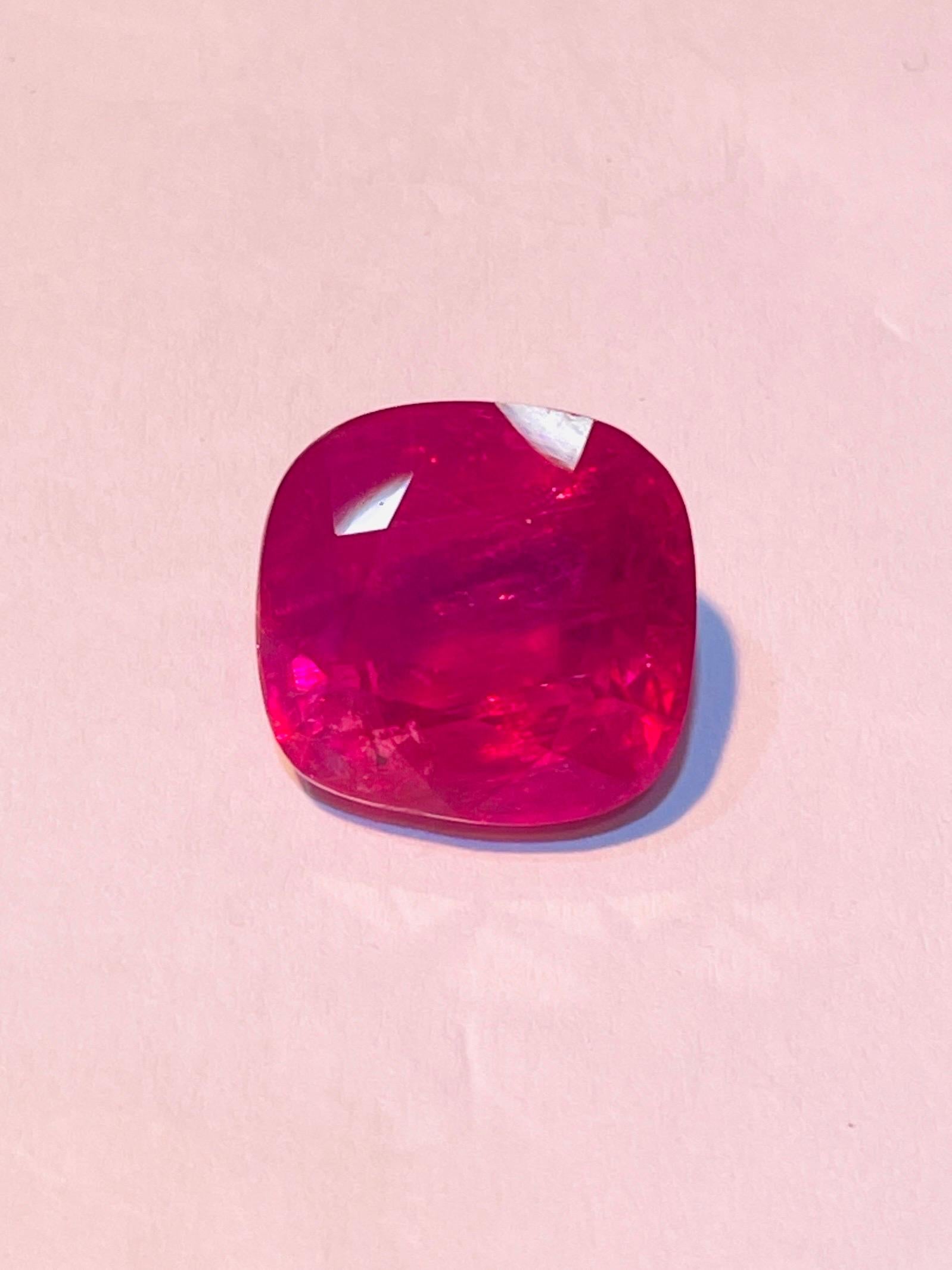 16,07Ct GRS SSEF Certificado Colección Mundial Rubí de Birmania de mayor tamaño sin calentar Corte brillante en venta