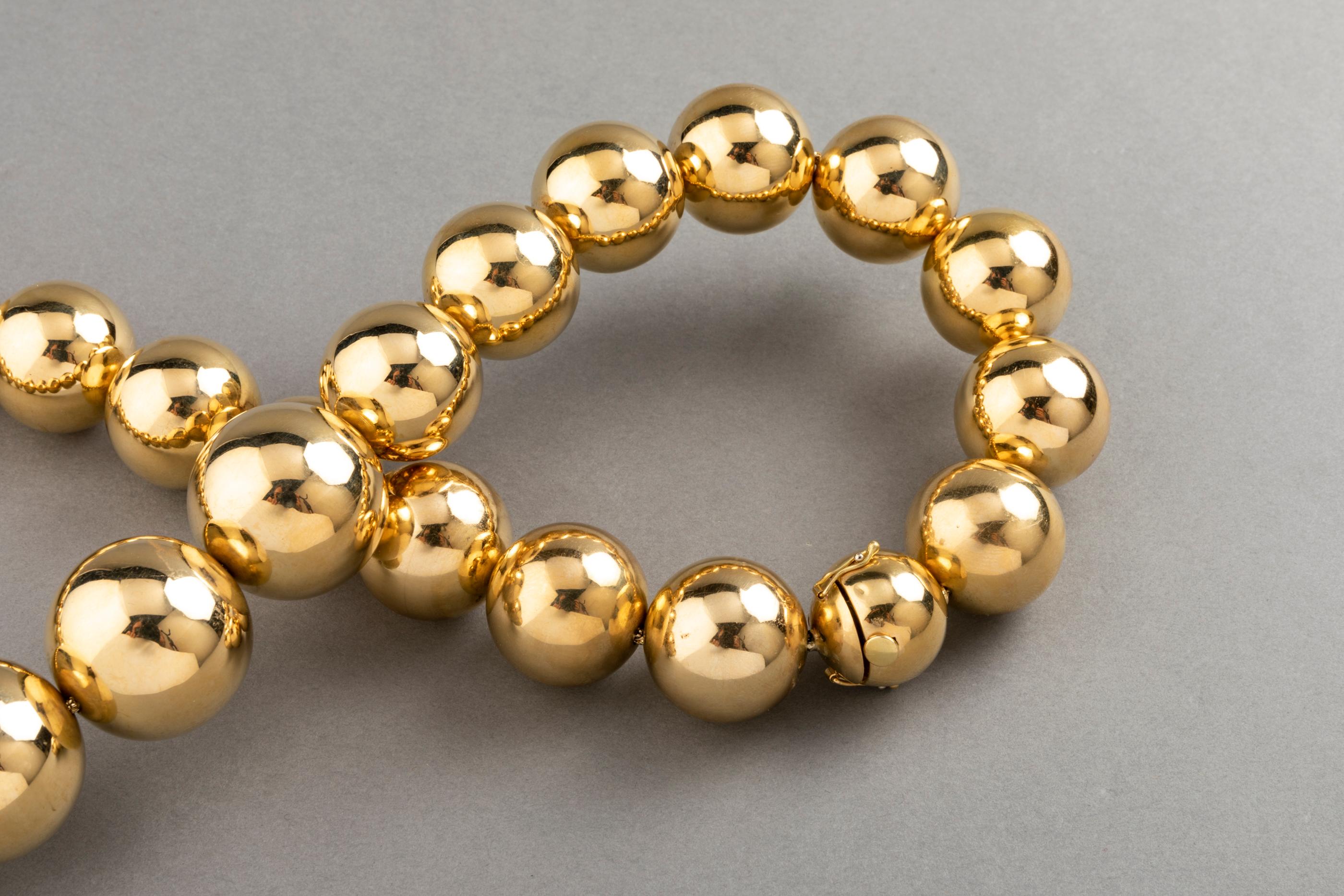 pearl and gold ball chain