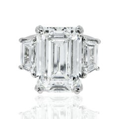 16.09 Carat Emerald Diamond Ring 18K Gold Unparalleled Brilliance
