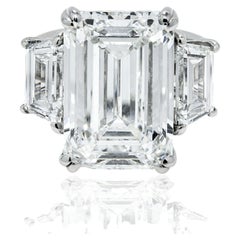 16.09 Carat Emerald Diamond Ring 18K Gold Unparalleled Brilliance