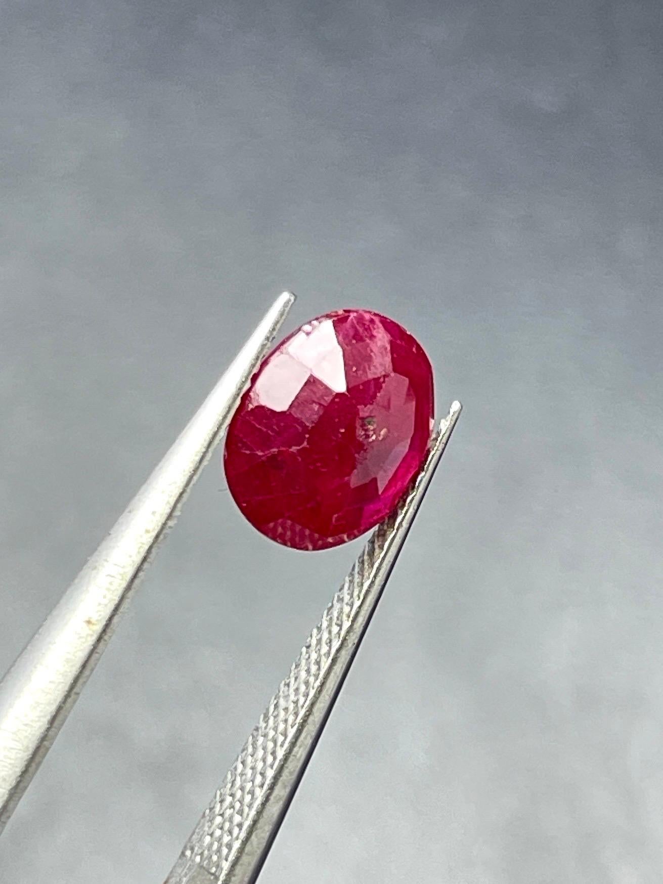 1.60Ct AIGS Zertifikat Natürlicher Unerhitzter Rubin Burma Taubenblut Farbe Edelstein im Angebot 5