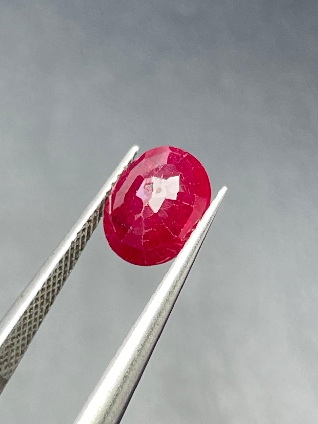 1.60Ct AIGS Zertifikat Natürlicher Unerhitzter Rubin Burma Taubenblut Farbe Edelstein (Brillantschliff) im Angebot