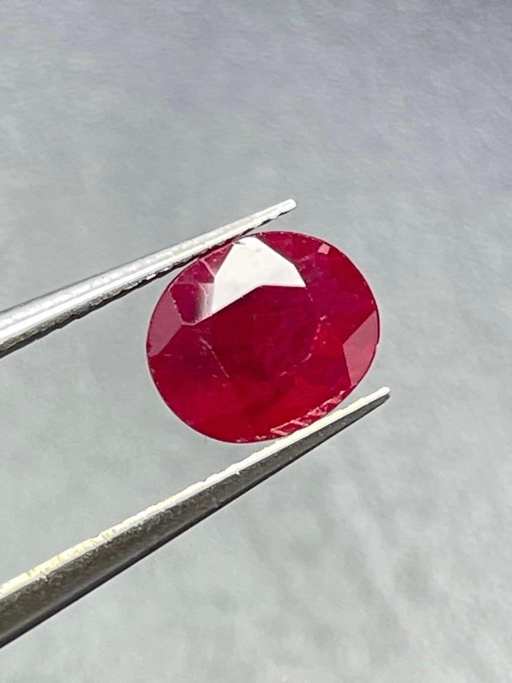 1.60Ct AIGS Zertifikat Natürlicher Unerhitzter Rubin Burma Taubenblut Farbe Edelstein im Angebot 2