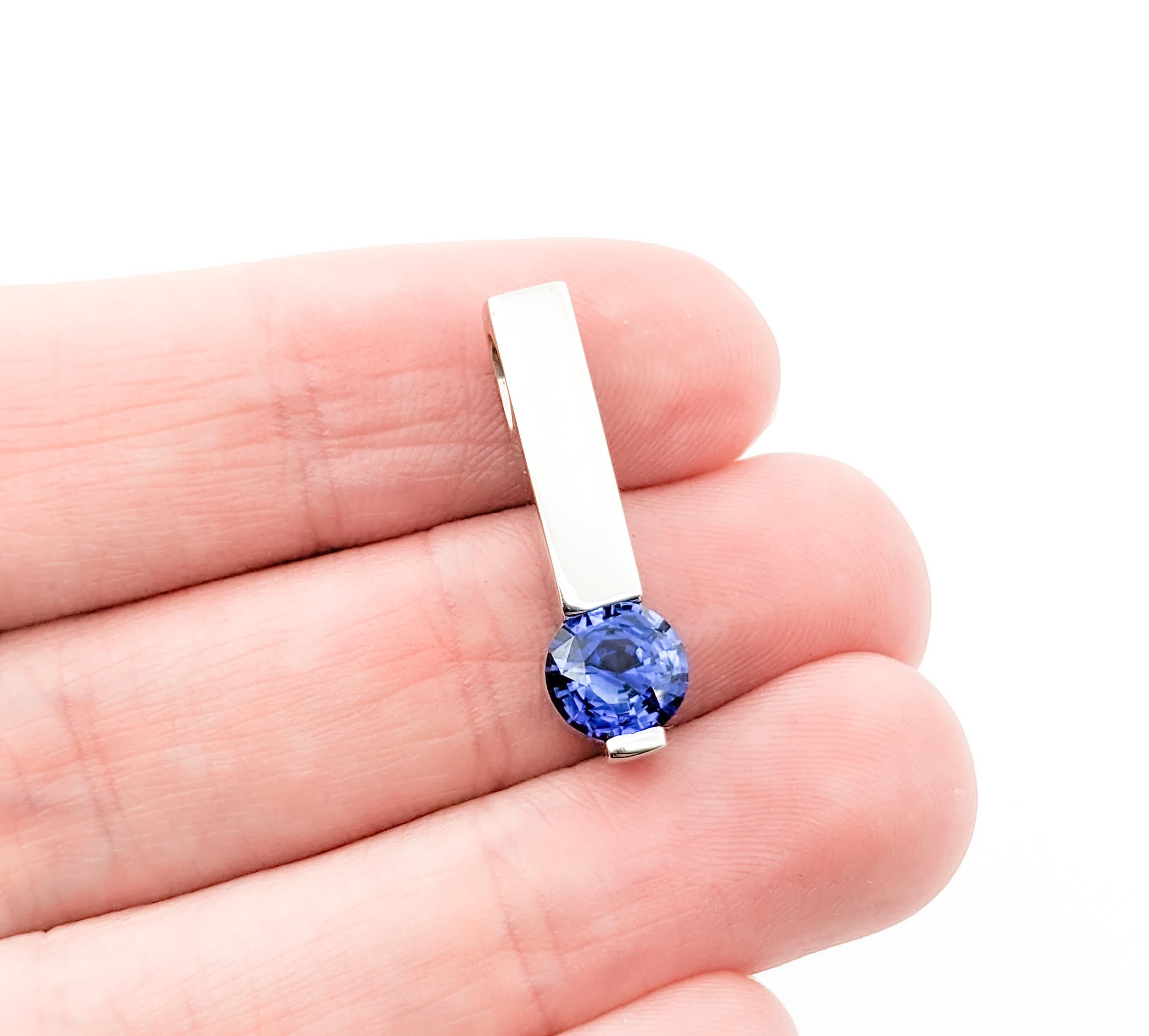 1.60ct Blue Sapphire Pendant In White Gold


This exquisite pendant, fashioned in 14kt white gold, features a bar style that is elegantly simple and timeless. It showcases a stunning 1.60ct sapphire with a captivating blue hue, set in a sleek,