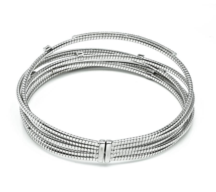 Bangle in oro con diamanti da 1,60 carati In condizioni buone in vendita a New York, NY