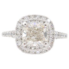 1.60ct Double Halo Diamond Engagement Ring