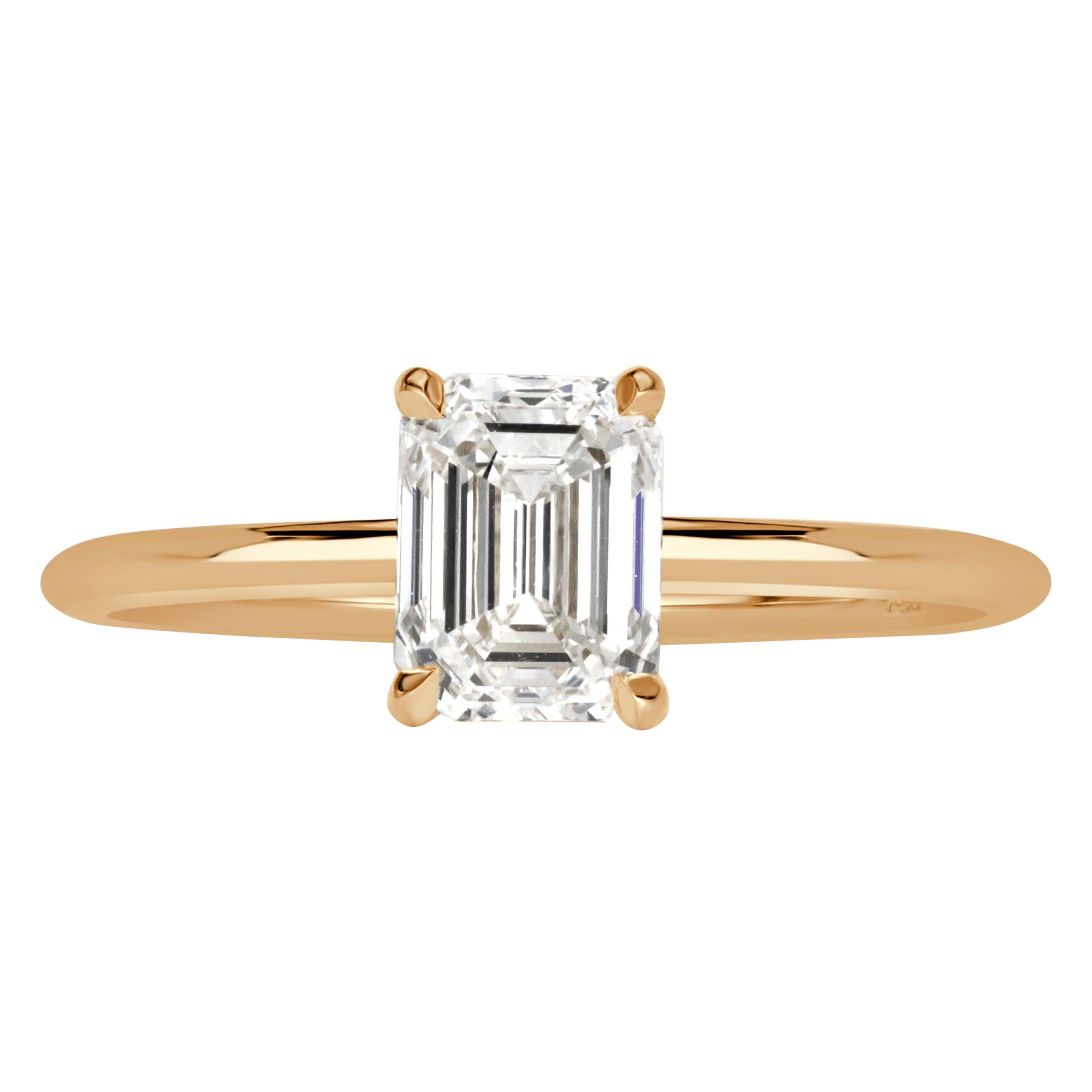 1.60ct Emerald Cut Diamond Engagement Ring