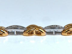 1.60ct Natural Baguette Diamonds x Bracelet 14 Karat Two-Tone & Safe Chain*