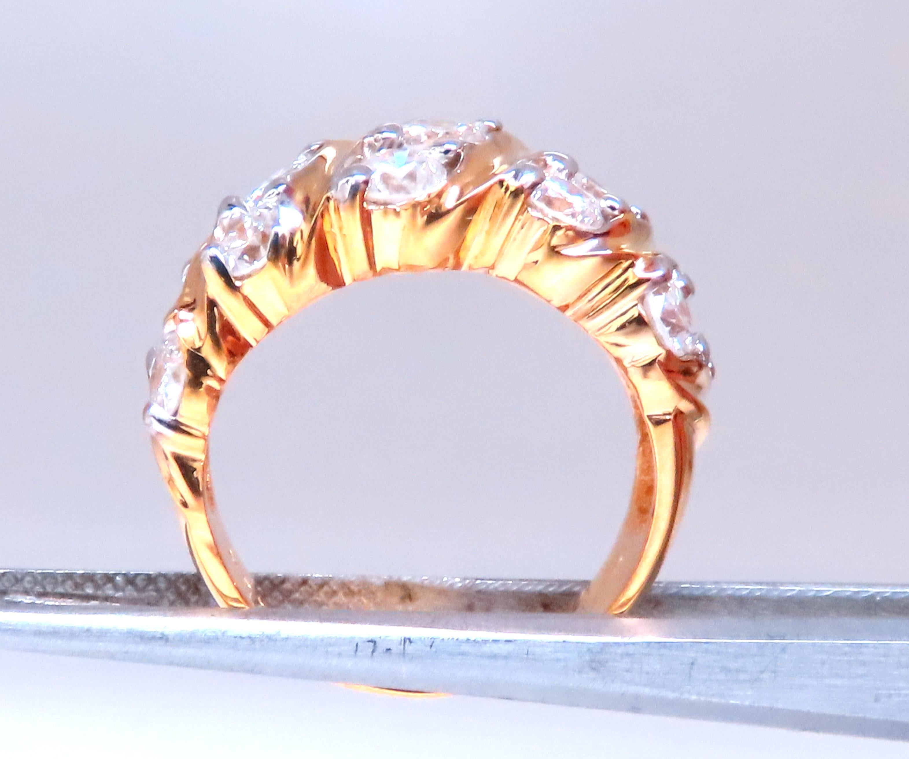 Round Cut 1.60ct Natural Round Diamonds Slant 14kt Gold 12422 For Sale