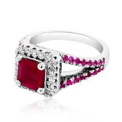 1.60ct Natural Ruby 14k W/G Ring