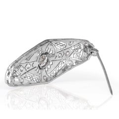 Ciondolo Art Deco con diamante di vecchia miniera e vecchio taglio europeo da 1,60 ct.