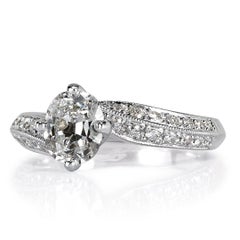 1.60ct Old Mine Cut Diamond Engagement Ring