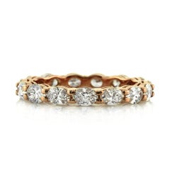 1.60ct Oval Cut Diamond Eternity Band in 18k Rose Gold