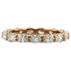 1.60ct Oval Cut Diamond Eternity Band in 18k Rose Gold