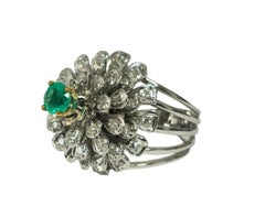 1.60ct VVS Diamond & Emerald in 14k Ring (Certified)