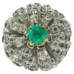 1,60 Karat VVS Diamant & Smaragd in 14k Ring (zertifiziert)
