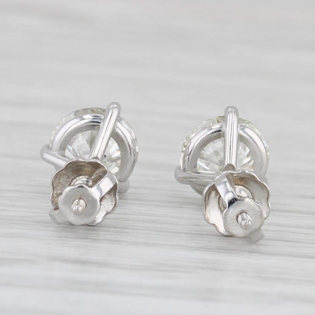 Gemstone Information:
- Natural Diamond -
Carats - 0.80ct (5.9mm)
Cut - Round Brilliant
Color - J
Clarity - VS2 
GIA - 2165988178

- Natural Diamond -
Carats - 0.80ct (5.9mm) 
Cut - Round Brilliant
Color - J
Clarity - VS2
GIA - 2165988181 

Metal: