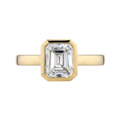 Handcrafted Rae Emerald Cut Diamond Ring by Single Stone
