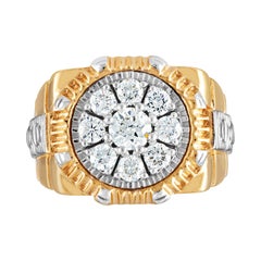 Bague de style «lex » en or avec diamants de 1,63 carat pour hommes