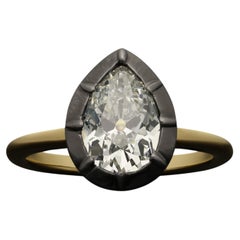 1.61 Carat Pear Statement Brilliant White  Gold Pure Sophistication Diamond Ring