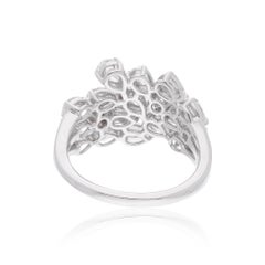 1.61 Karat SI Reinheit HI Farbe birnenförmiger Diamantring aus 18 Karat Weißgold Schmuck