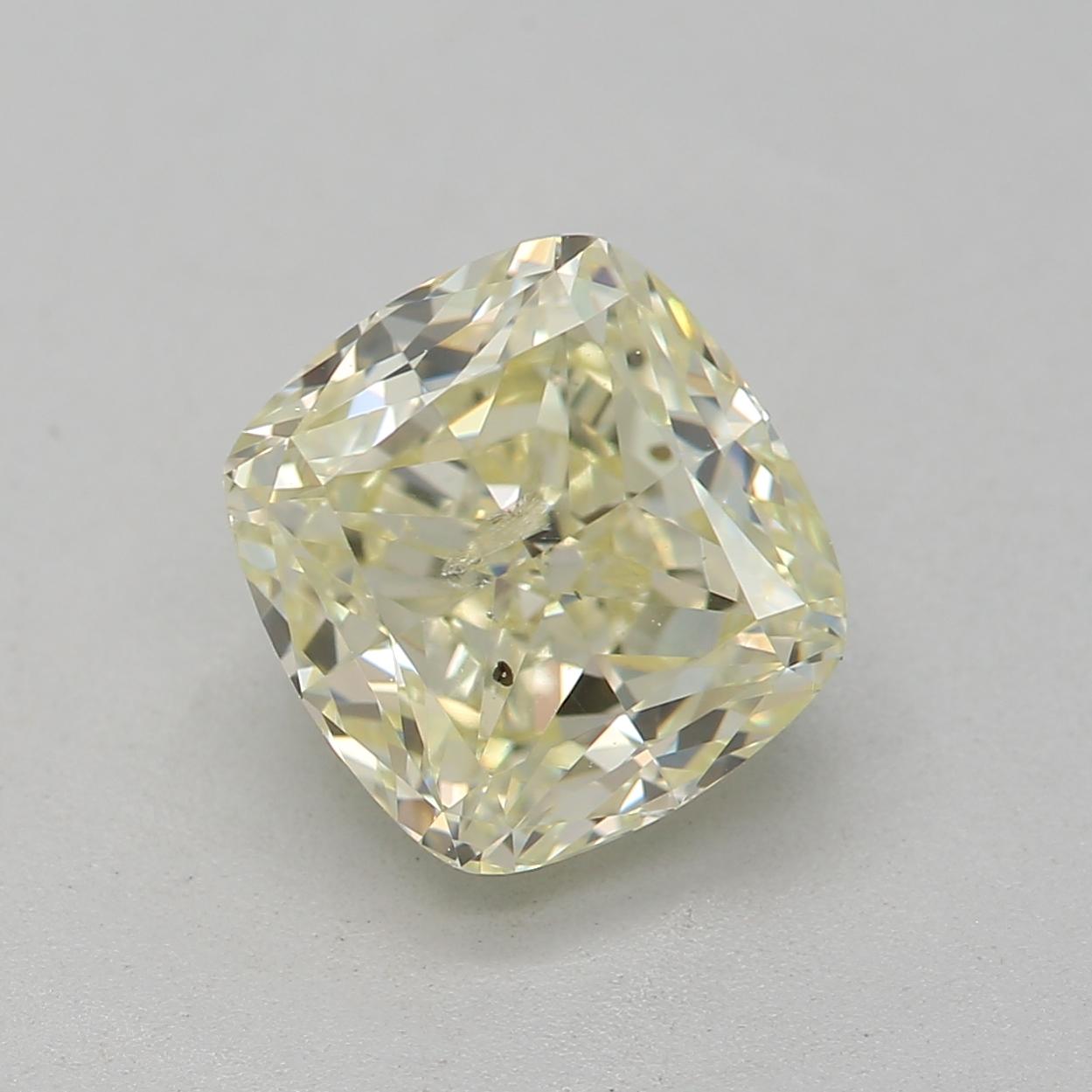 ***100% NATURAL FANCY COLOUR DIAMOND***

✪ Diamond Details ✪

➛ Shape: Cushion
➛ Colour Grade: W-X range, Light Yellow
➛ Carat: 1.61
➛ GIA Certified 

^FEATURES OF THE DIAMOND^

This 1.61 carat light yellow diamond typically exhibits a pale yellow