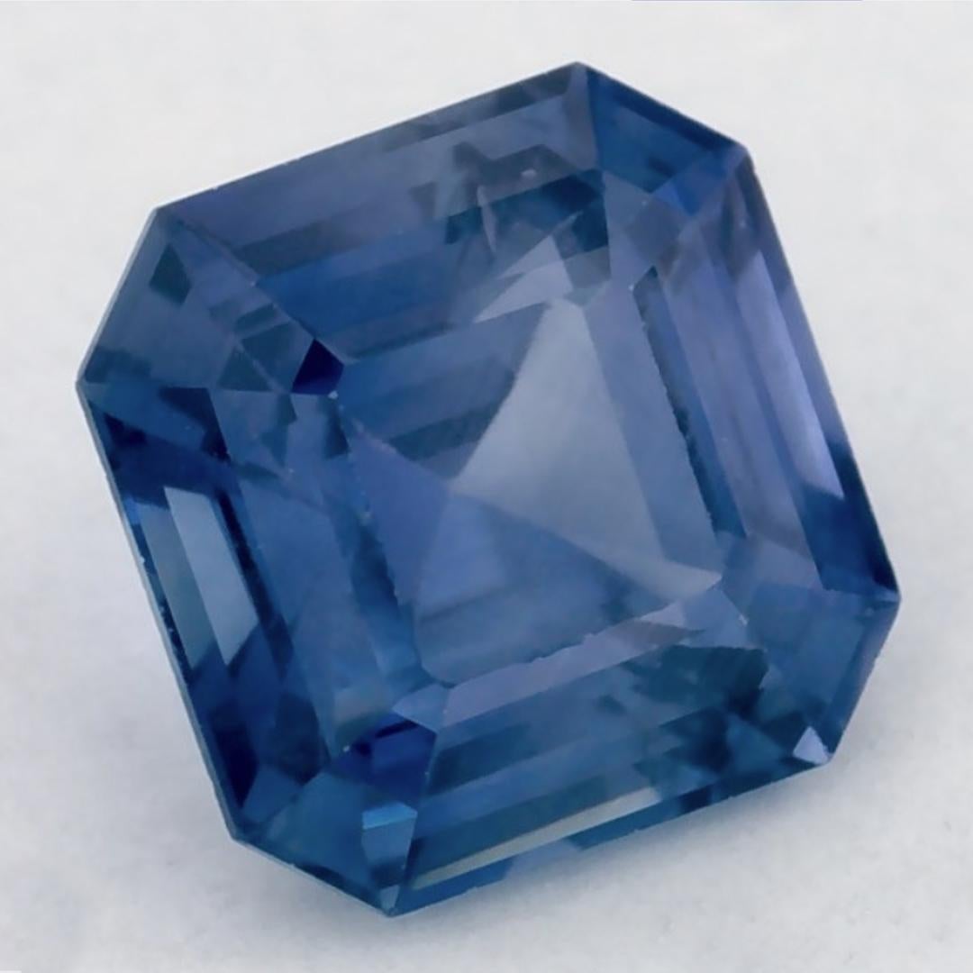 1.61 Ct Blue Sapphire Octagon Cut Loose Gemstone In New Condition For Sale In Fort Lee, NJ