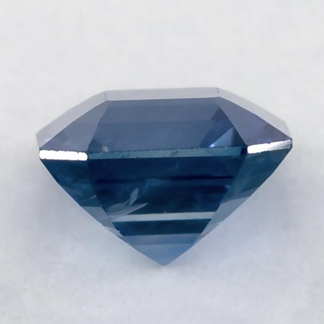 Women's or Men's 1.61 Ct Blue Sapphire Octagon Cut Loose Gemstone For Sale