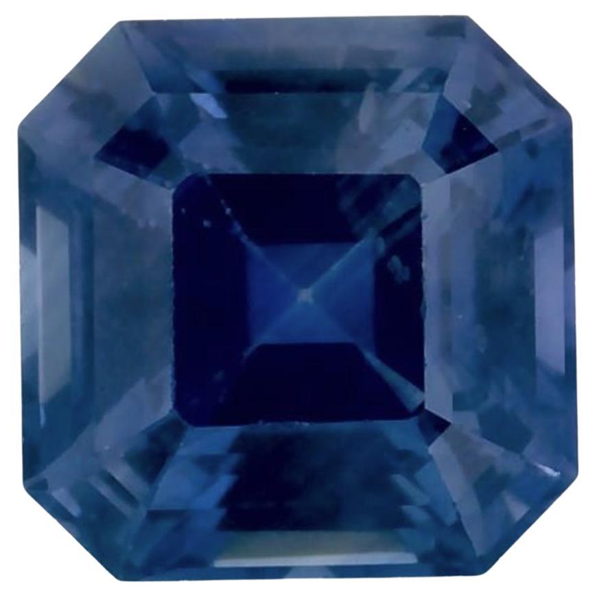 1.61 Ct Blue Sapphire Octagon Cut Loose Gemstone For Sale