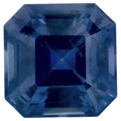Pierre précieuse taille octogonale saphir bleu 1.61 carat