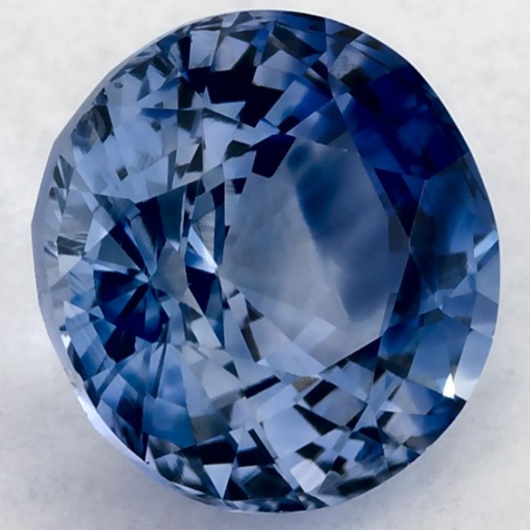 Round Cut 1.61 Ct Blue Sapphire Round Loose Gemstone For Sale