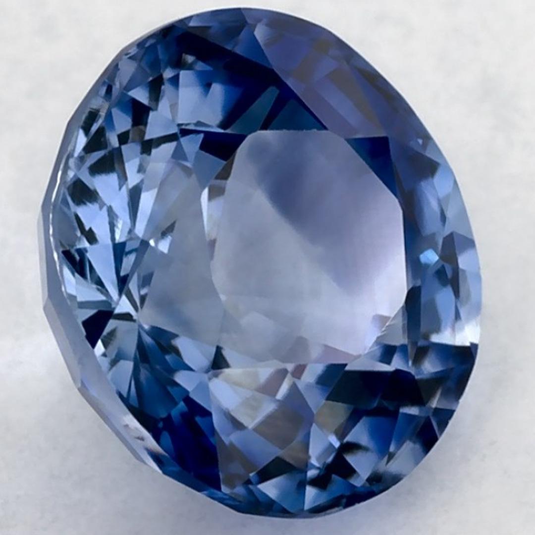 1.61 Ct Blue Sapphire Round Loose Gemstone For Sale 2