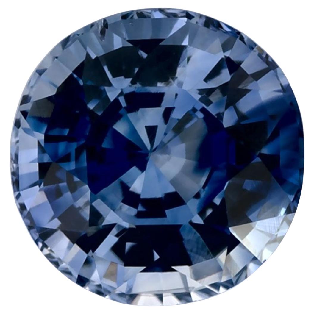 1.61 Ct Blue Sapphire Round Loose Gemstone