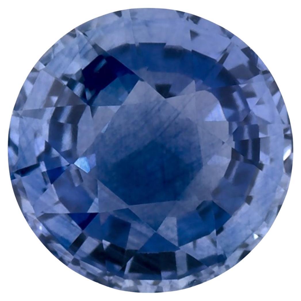 1.61 Ct Blue Sapphire Round Loose Gemstone