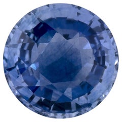 1.61 Ct Blue Sapphire Round Loose Gemstone