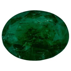 1.61 Carat Natural Emerald Oval Loose Gemstone