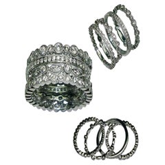 1.61 stacked diamond ring (4 piece set)