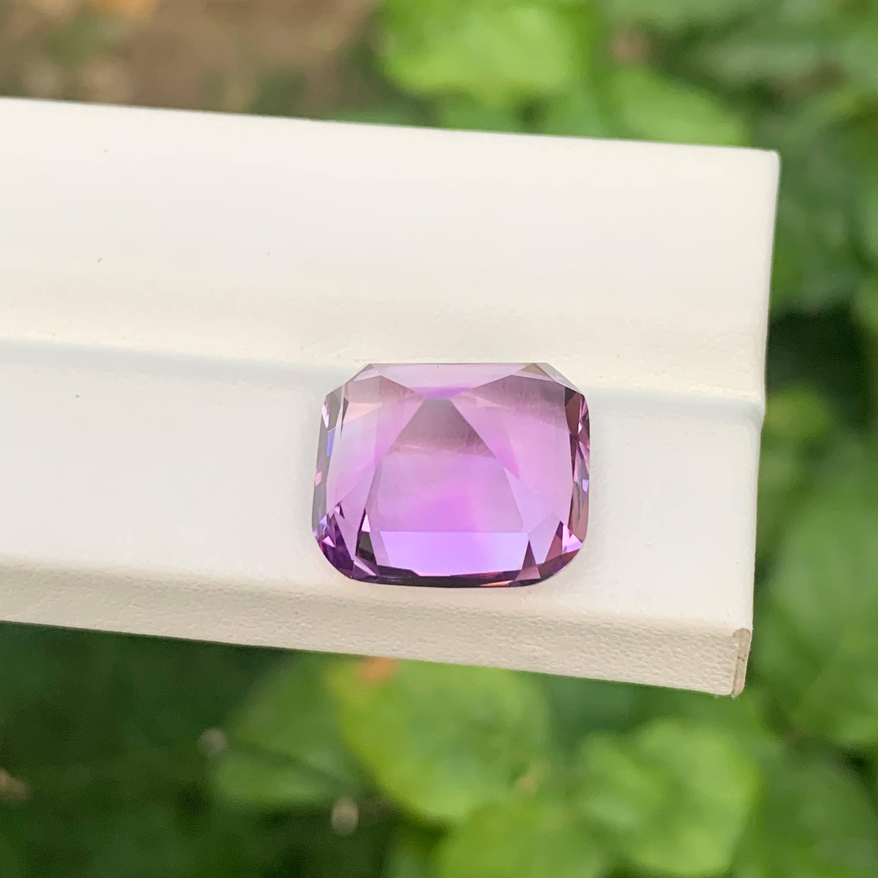 16.10 carati di pietra ametista viola naturale sciolta con taglio a cuscino Gemma brasiliana in vendita 2