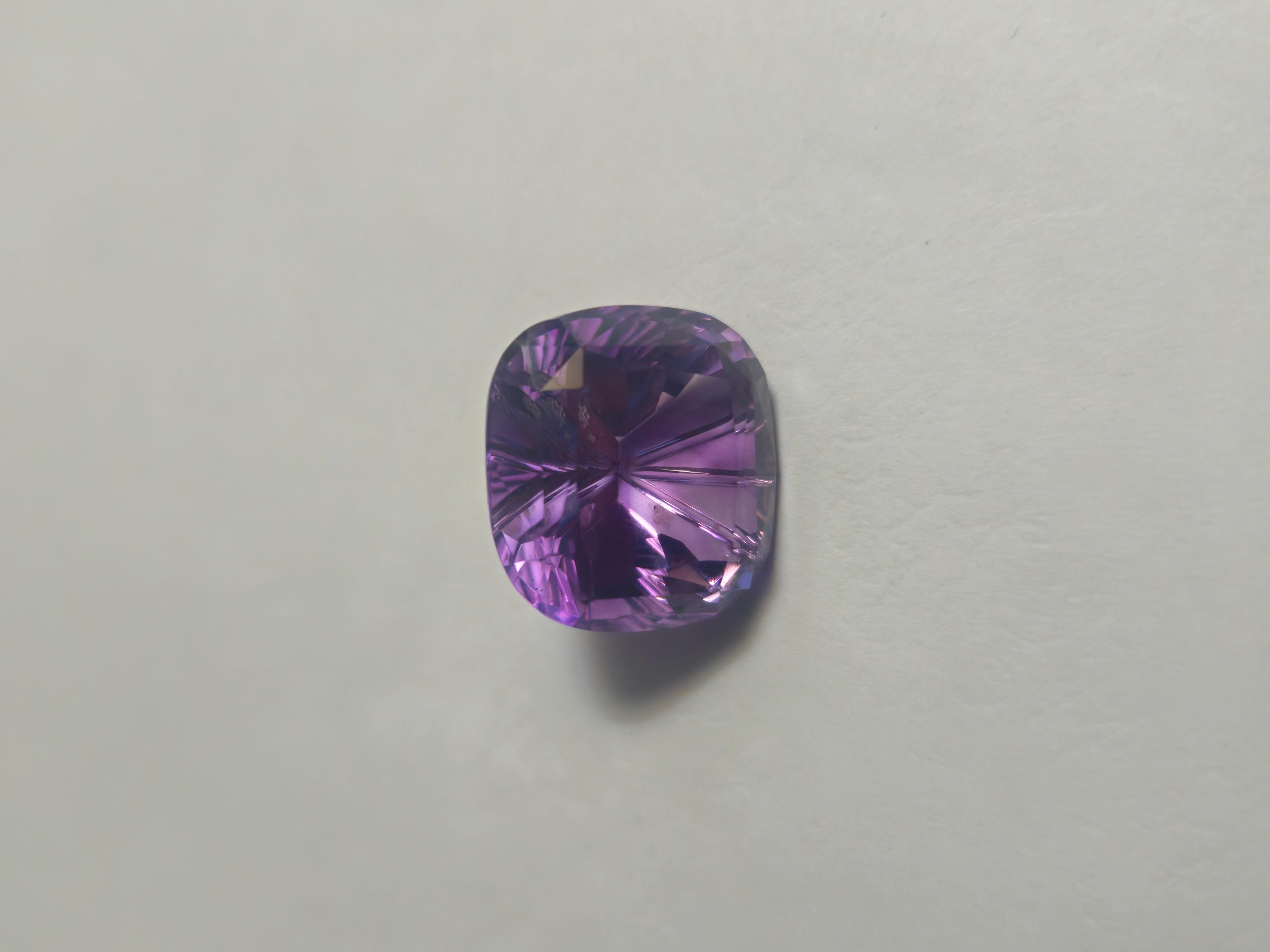16.12 ct Brazil Amethyst Natural Fantasy Cut Cushion 16X16 en venta 2
