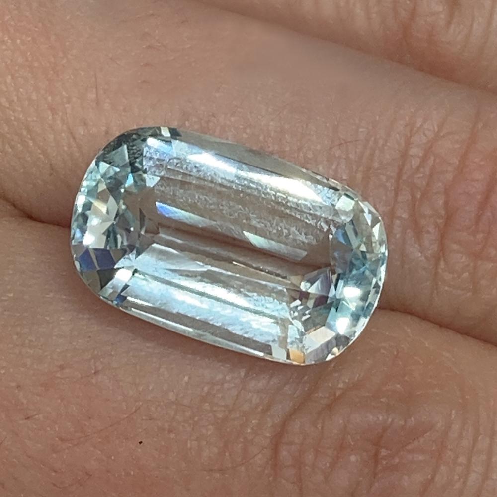 Brilliant Cut 16.13ct Cushion Aquamarine GIA Certified For Sale