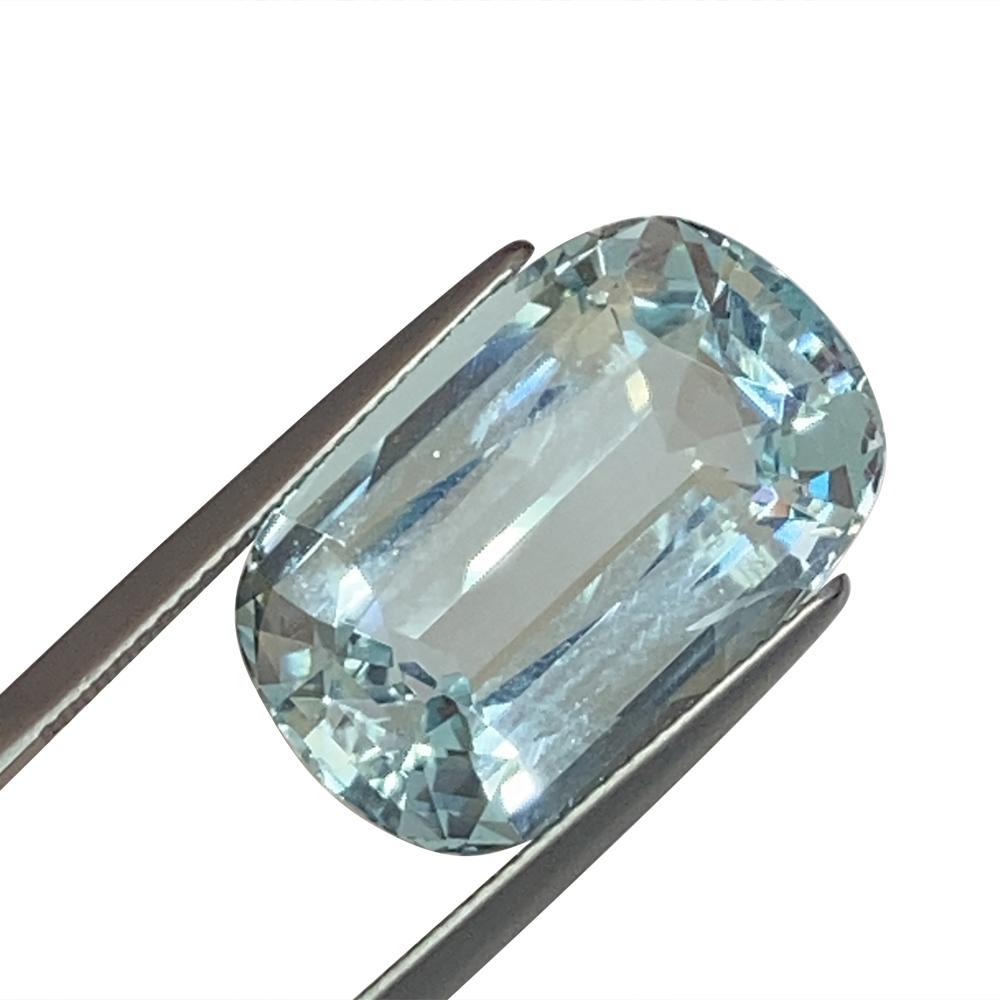 16.13ct Cushion Aquamarine GIA Certified In New Condition For Sale In Toronto, Ontario