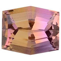 Pierre précieuse naturelle facettée Ametrine de forme hexagonale de 16,15 carats