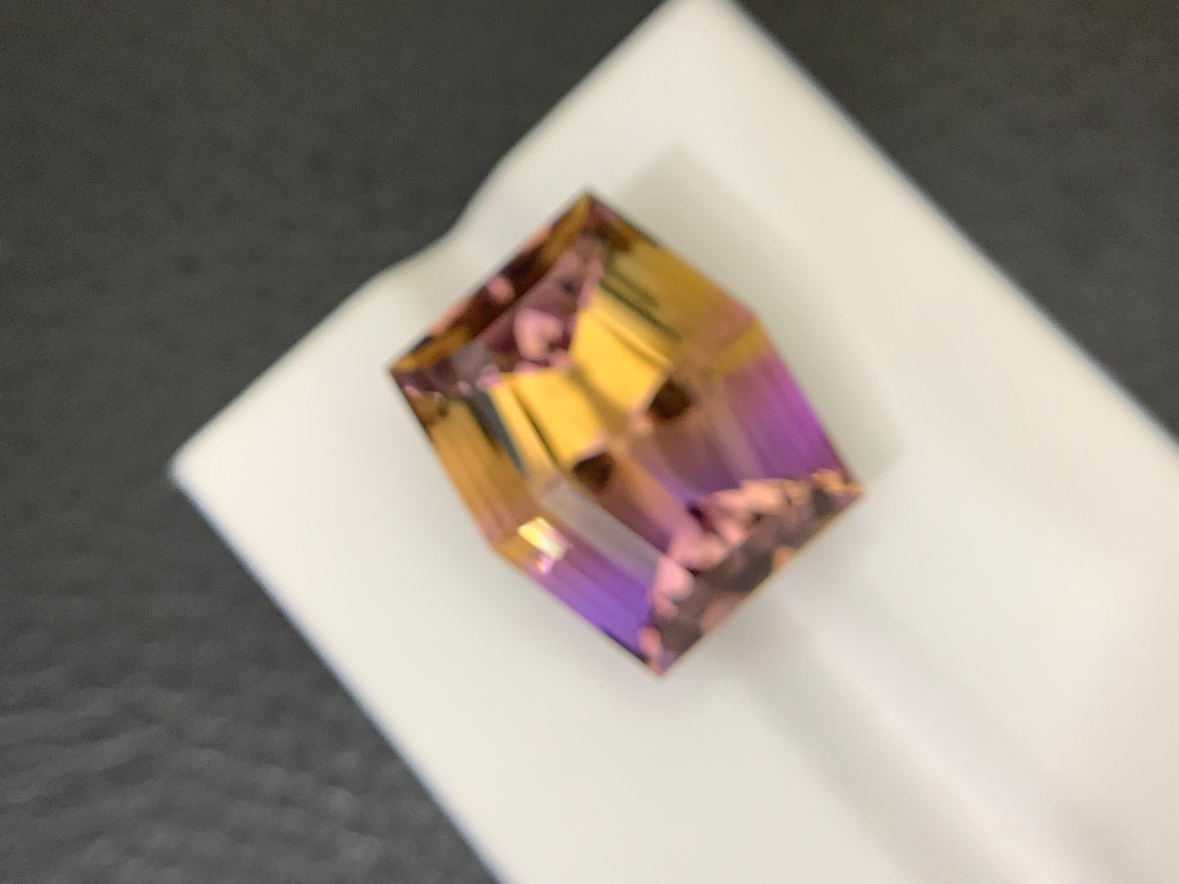 16,15 Karat Loser Ametrin Natürlicher Edelstein Hexagon-Schliff für Damen oder Herren im Angebot