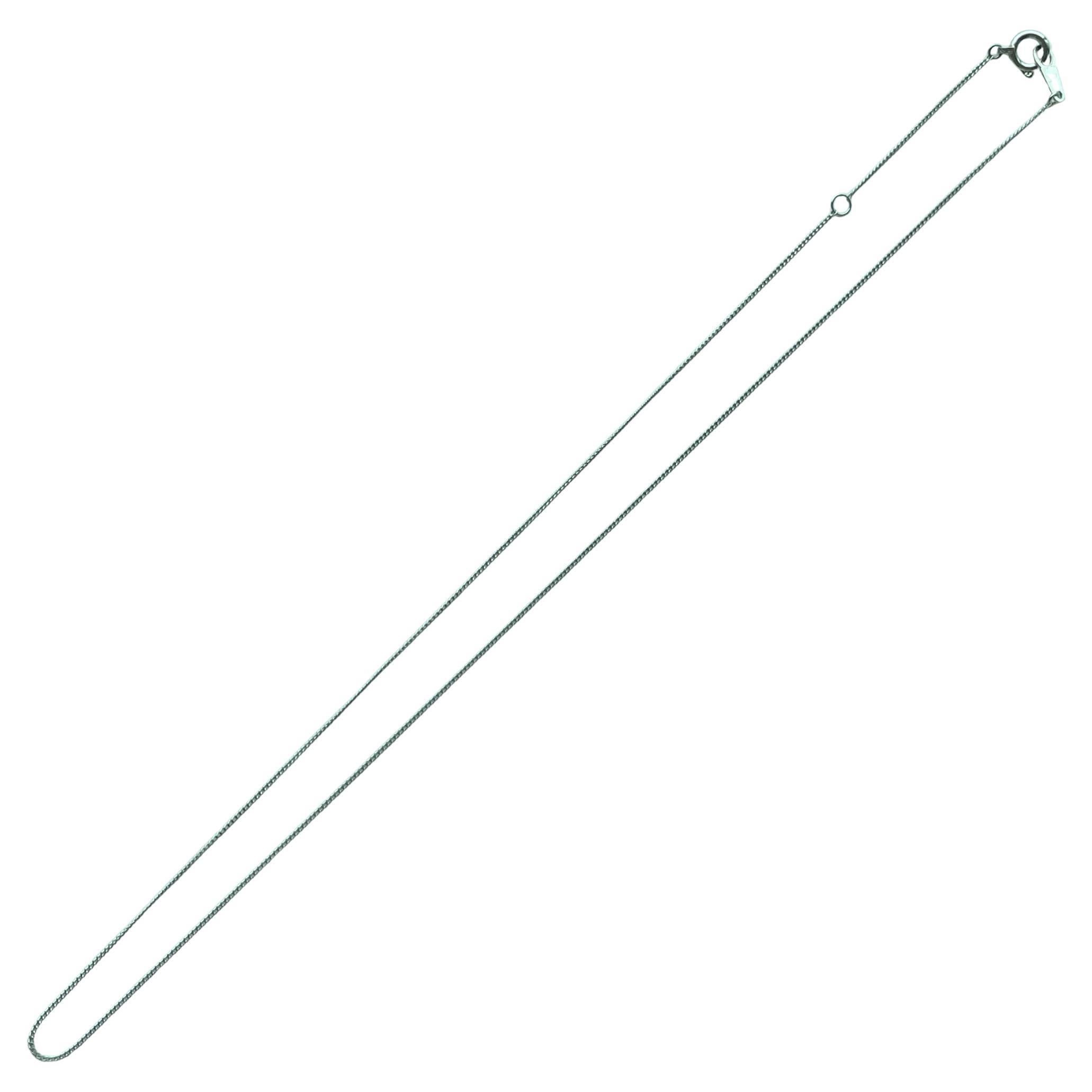 16,15" Platin-Kette Halskette (einstellbar 16,15" bis 15")-1,68g
