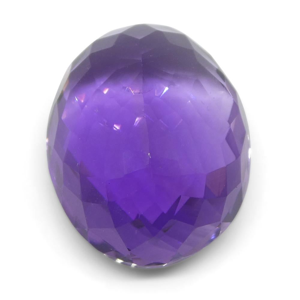 16.16 ct Oval Checkerboard Amethyst In New Condition For Sale In Toronto, Ontario