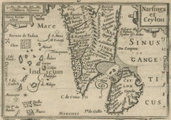 1616 Petrus Kaerius Map of Southern India and Ceylon – Narsinga et Ceylon