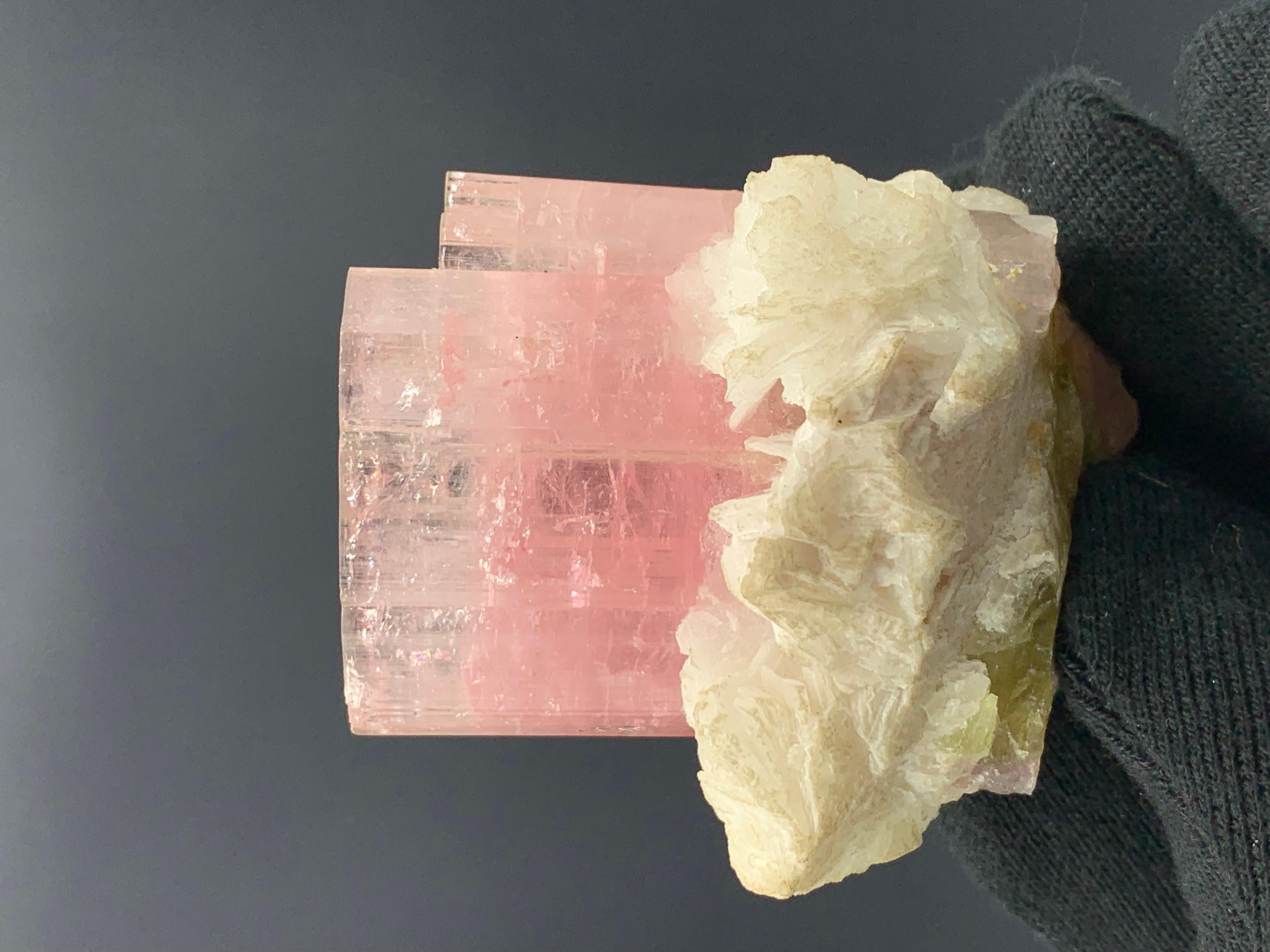 18th Century and Earlier 161.78 Gram Marvellous Tri Color Tourmaline Specimen From Paprook , Afghanistan  For Sale