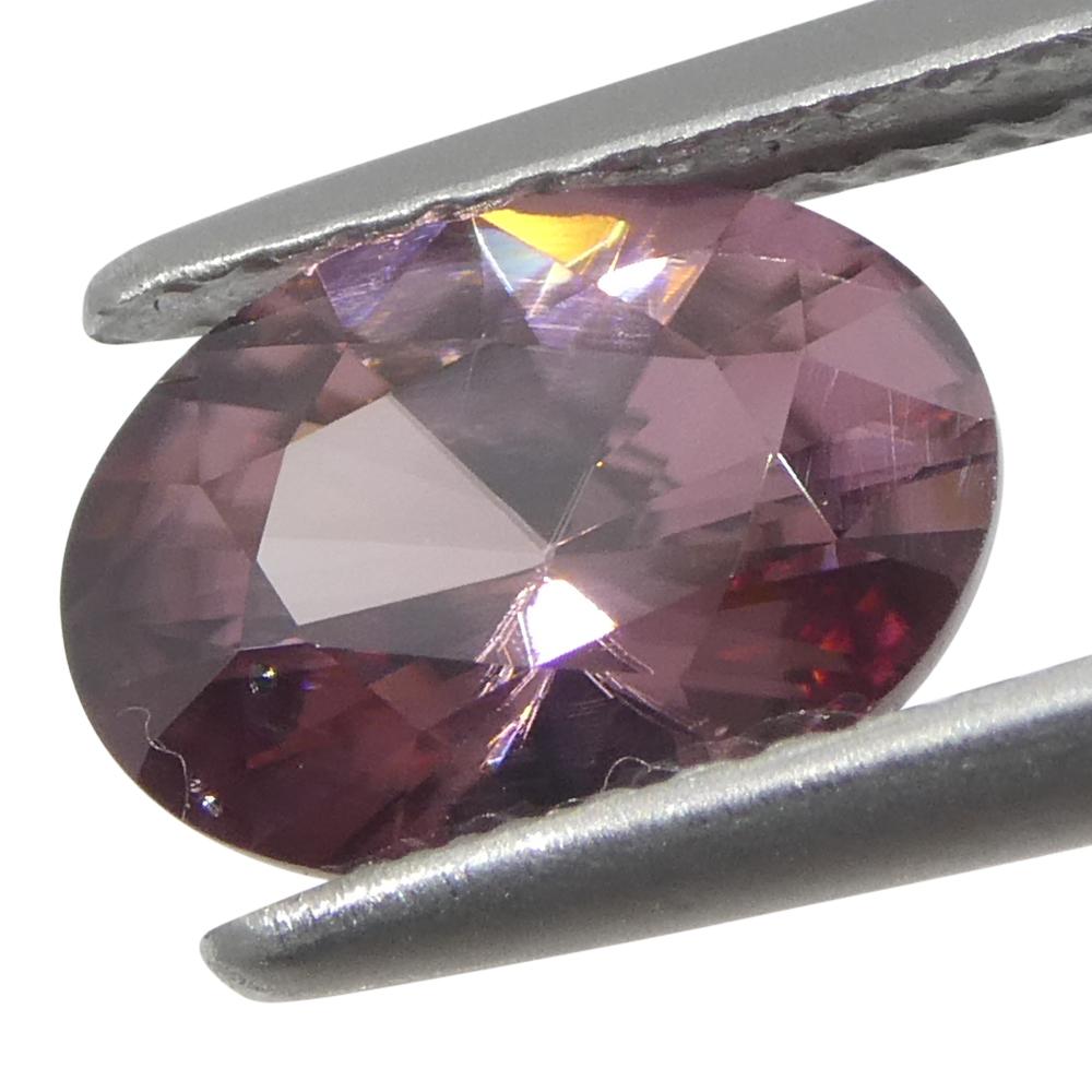 1.61ct Natural Earth Mined Oval Master Brilliant Cut Pink Zircon from Sri Lanka (en anglais) en vente 6