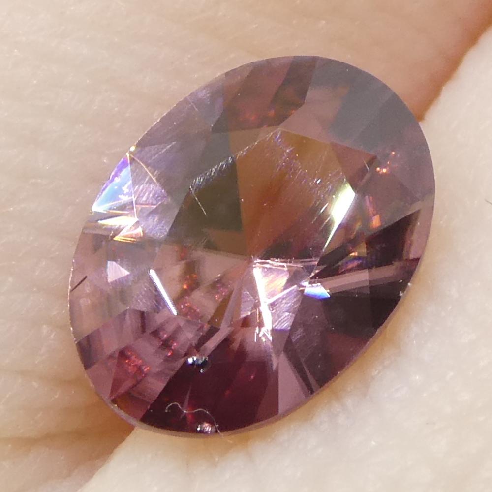 1.61ct Natural Earth Mined Oval Master Brilliant Cut Pink Zircon from Sri Lanka (en anglais) en vente 7