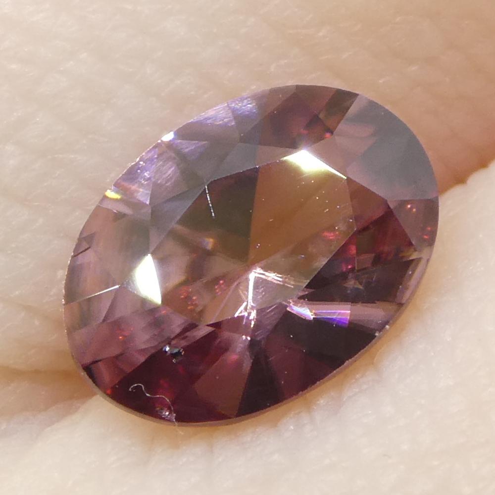 1.61ct Natural Earth Mined Oval Master Brilliant Cut Pink Zircon from Sri Lanka (en anglais) en vente 8